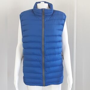 32 DEGREES HEAT Blue Insulated Front Zip Vest Sz L